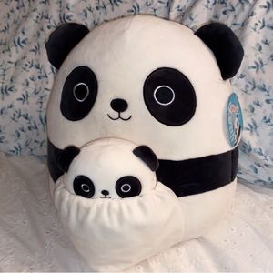 Panda Squishmallow with Baby